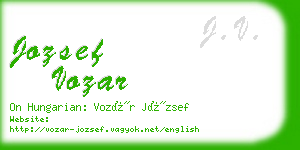 jozsef vozar business card